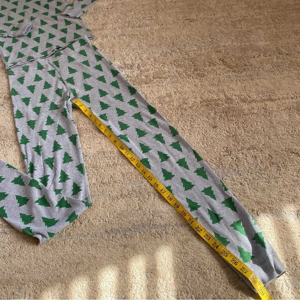 Hanna Andersson Long John Pajama Set Pine Trees Print Long Sleeve Organic Cotton